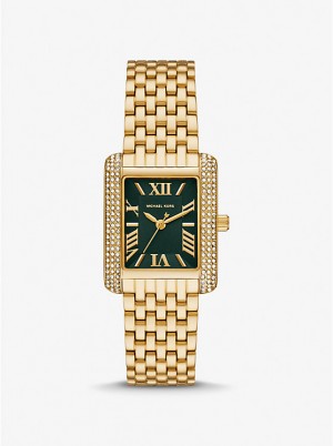 Michael Kors Petite Emery Pavé Gold-Tone Ženske Sat Zlatne | HR1649AHX